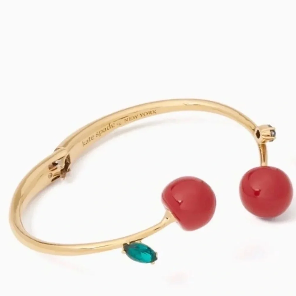 $78 Kate Spade Ma Cherie Cherry Hinged Bracelet - Picture 4 of 7